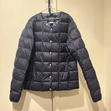 TAION 노카라 다운 자켓 네이비