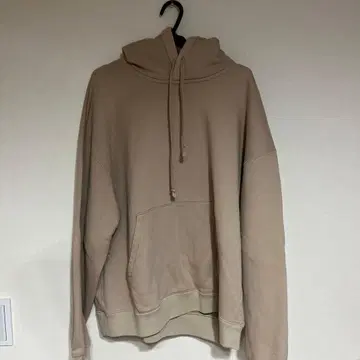 PUBLIC TOKYO 베이지 후드 부착 후드티