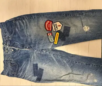 HYSTERIC GLAMOUR 라이트 블루 데님 패치