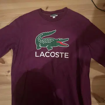 LACOSTE 퍼플 T셔츠 US M