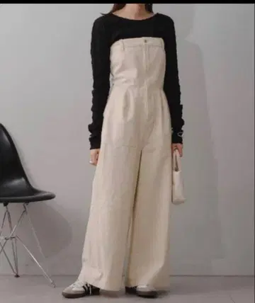 [ Kastane ] 데님 베어 살로펫 아이보리