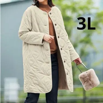 방풍 보아 안감 코트 3L 사이즈 베이지 빅 사이즈