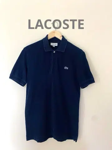 LACOSTE 네이비 피케 셔츠 라코스테