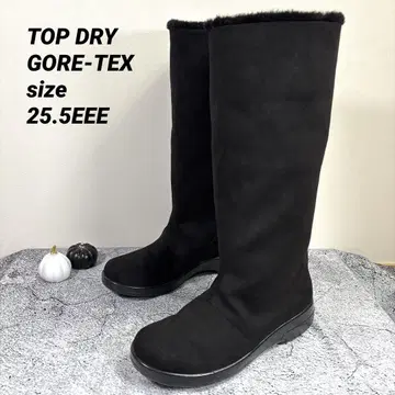 미사용 TOP DRY 롱 부츠 고어텍스 스웨이드 블랙 25.5 3E