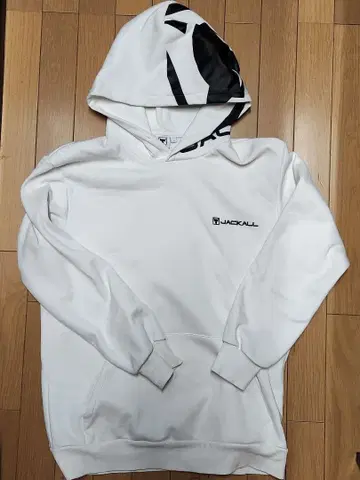 단종 JACKALL 쟈칼 빅 로고 후드티 화이트