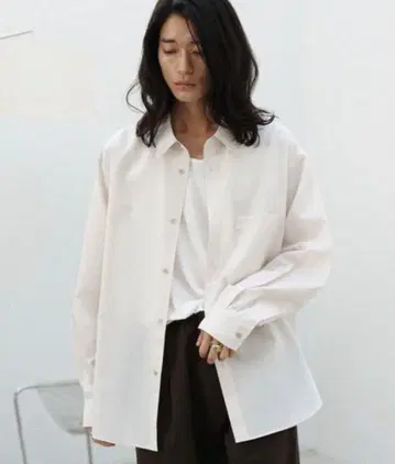 WYM LIDNM 텐셀 릴렉스 와이드 셔츠