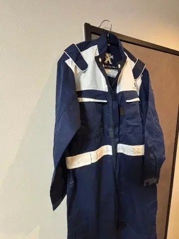 라스트 1착 PEUGEOT 네이비 새상품 푸조 메카닉 작업복 구 로고