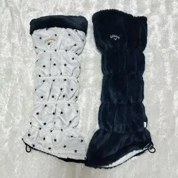 새상품 리버서블 레그 워머 Callaway 네이비, 화이트
