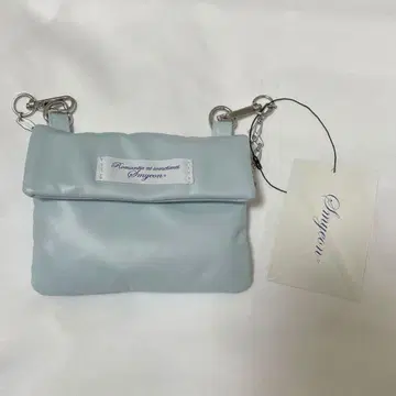 smyeon 체인 컴팩트 립 파우치 라이트 블루