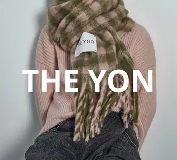 THE YOn 깅엄 체크 머플러 대형 머플러 스톨