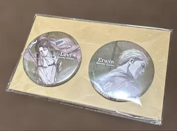 진격의 거인 후회 없는 선택 캔뱃지 세트 리바이 & 엘빈