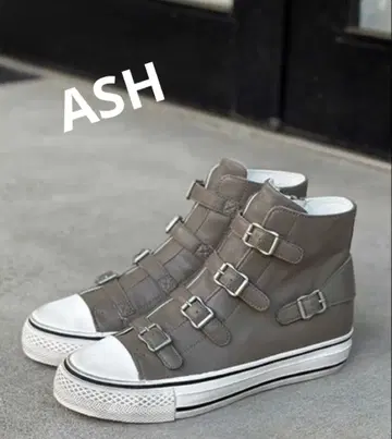 벨트 하이컷 스니커즈 35