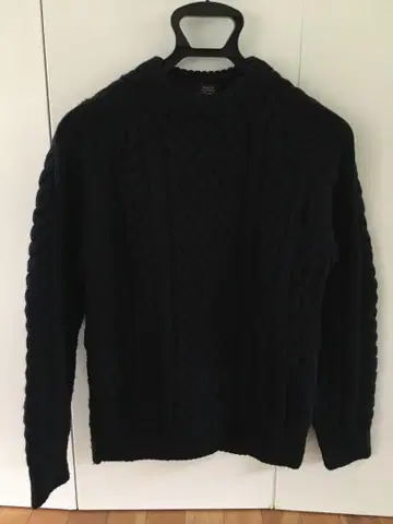 UNITED ARROWS 네이비 케이블 니트 스웨터 S
