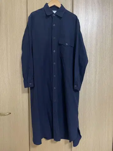 네이비 셔츠 원피스 긴팔