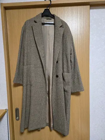 핸즈 오브 크리에이션 체크 무늬 롱 코트