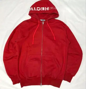 00s realmad HECTIC 리얼 머드 헥틱 L 후드티 빨간색