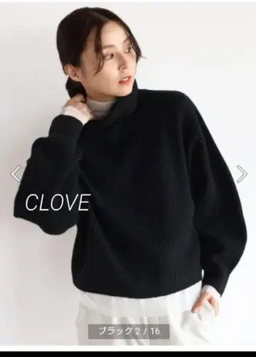 CLOVE 크롭 스웨터 블랙