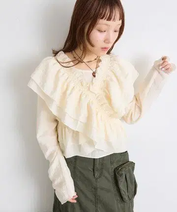 새상품 미사용 wcloset 멀티웨이 긴팔 블라우스