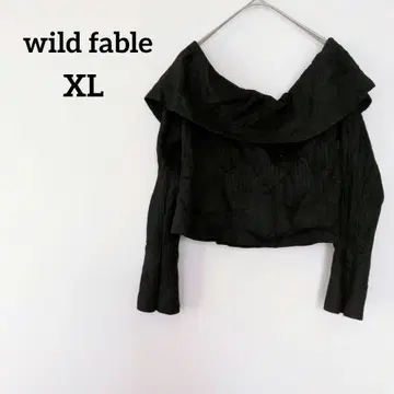 새상품급 wild fable [ XL ] 니트 오프숄더 블랙 블랙