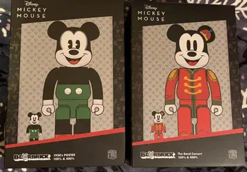 베어브릭 디즈니 미키마우스 피규어 2개 세트