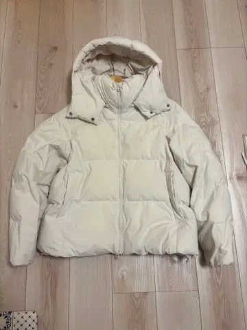 GU 후드 부착 다운 자켓 XL 화이트