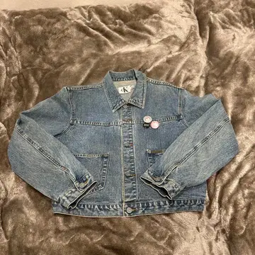 Calvin Klein Jeans 라이트 블루 데님 자켓