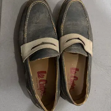 리 쿠퍼 데미지 그레이 데님 로퍼