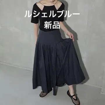 르쉘블루 턱 스커트 / Tuck Skirt 사이즈 38 네이비