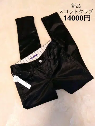 새상품 스콧 클럽 고급 블랙 코듀로이 팬츠 스키니 팬츠 웜 팬츠