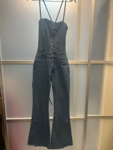 ANAP 백 레이스업 살로펫 오버롤 블루