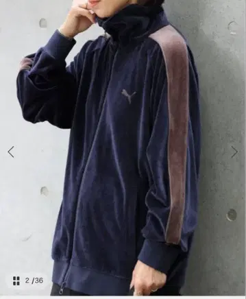 [미사용 택 포함] 별주 PUMA T7 벨로아 트랙 자켓/네이비
