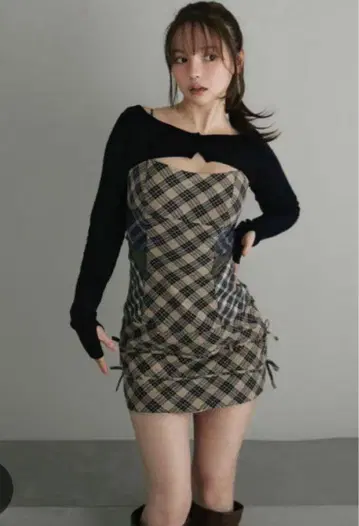 ANDMARY Aine set mini dress beige