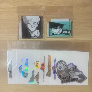 블루 록 만화 플레이트 스탠드 스티커 블루 록 전시회