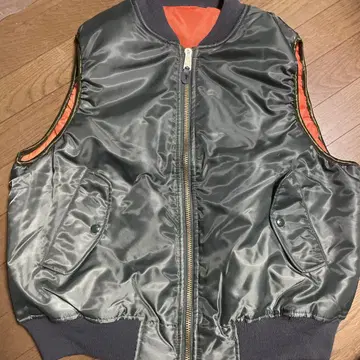 슬립 티르룩 MA1 베스트 XL 리버서블 세이지 그린 카키