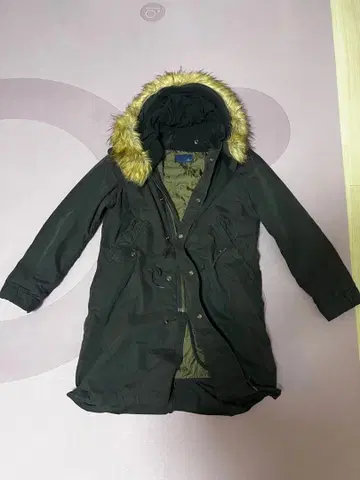 AVIREX 여성용 퍼 블랙 모즈 코트 M