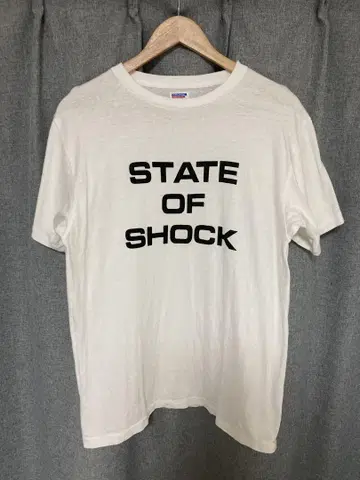 더블 웍스 STATE OF SHOCK T셔츠 침염 프린트
