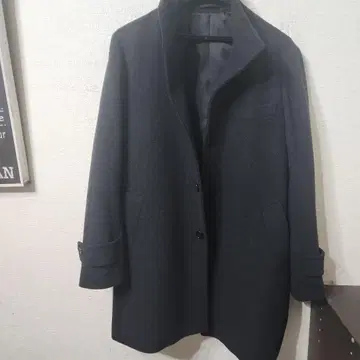 UNITED ARROWS 블랙 울 코트