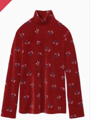 mame Floral Velour Jacquard 하이넥 사이즈 1