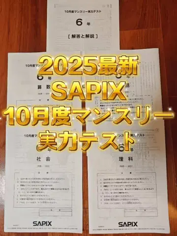 2025 최신 SAPIX 10월 월간 실력 테스트
