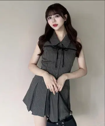 OLIVE des OLIVE 슬리브리스 셔츠 미니 원피스