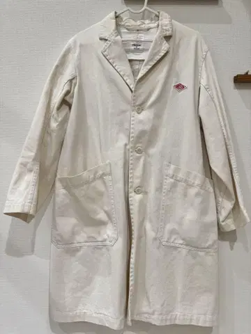 코튼 100% 화이트 롱 코트