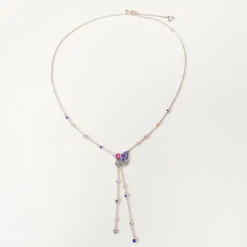 PANDORA 판도라 Y자 목걸이 부채 모티브