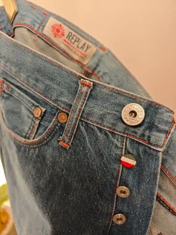 REPLAY 스트레이트 데님 팬츠