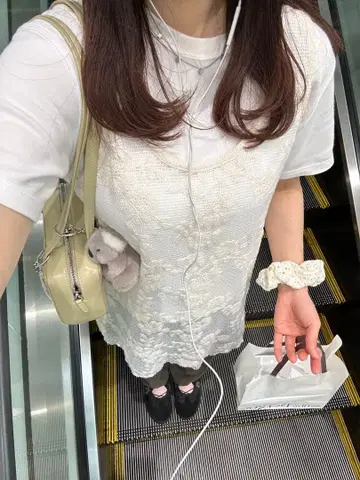 n.k atelier 플라워 튜닉 레이스