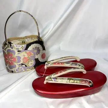 새상품 하자품 조리 백 세트 후리소데용 LL 사이즈 25.0cm 전후