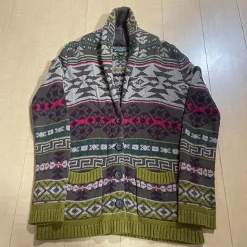 Eddie Bauer 여성용 네이티브 무늬 카우친 니트 가디건