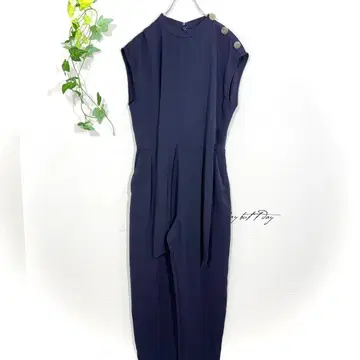ZARA BASIC 슬리브리스 올인원 XS 네이비 컬러 리본 무지