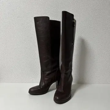 DIANA 다크 브라운 가죽 롱 부츠 23cm