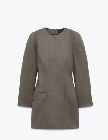 ZARA 울 혼방 숄더 패드 넥 숏 원피스