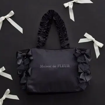Maison de FLEUR 리본 개더 핸들 토트백